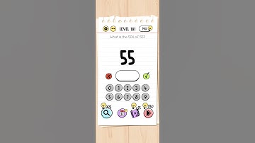 LEVEL 181 OF BRAIN TEST // WHAT IS THE50%OF 55 . . . . .
