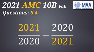2021 AMC 10B Q3 4 Fall |American Mathematics competitions Olympiad Math Problems  Solutions 2022