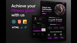 Gym website Landing Page in React JS & Tailwind CSS | Smooth Scroll, Animations, with [Source Code]