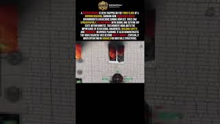 Russian Soldier Trapped on Third Floor of Burning Building #shorts