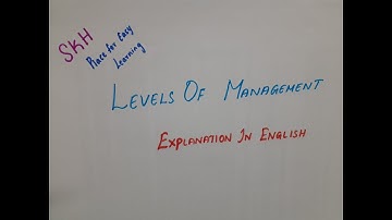 Levels of Management - Explanation in English | Principles of Management | Sakthi