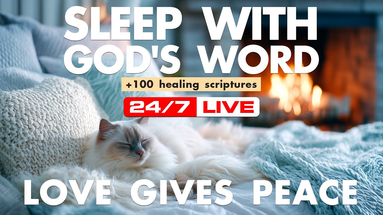 God unties the final knots of thought. Peaceful scriptures close the day gently.