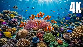 ❄️ Healing Ocean Sounds for Stress Recovery and Deep Rest | 4K Underwater Wonderland