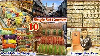 #HydLife Charminar Bangles | Single Set Courier Available  Bangles Storage Box Free