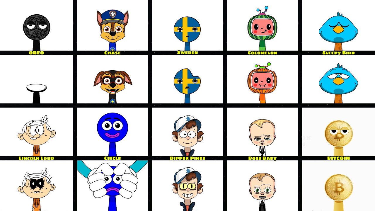 My Sprunki OC: OREO vs Chase vs Sweden vs Cocomelon vs Sleepy Bird vs Lincoln Loud vs Circle ...