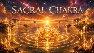 432 HZ | Sacral Chakra Meditation | Ocean Waves & Flowing Water | 3 Hours