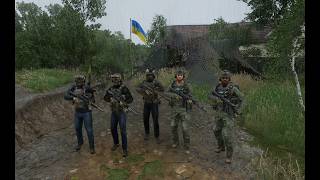 Arma Reforger Russia vs Ukraine. Capturing a small Russian makeshift base