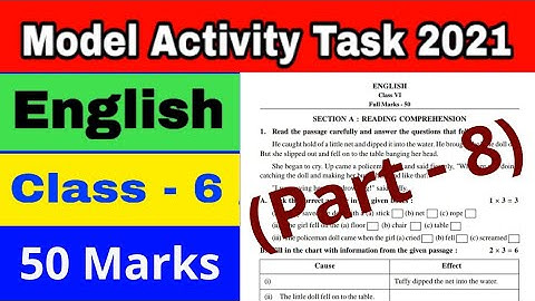 Class 6 English Part 8 Model Activity Task // Model Activity Compilation Class 6 English