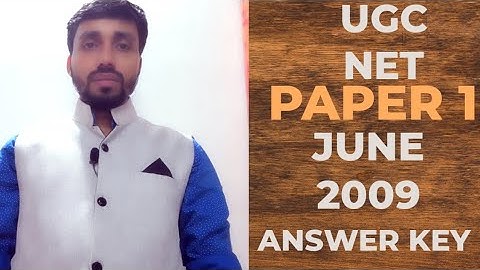 UGC NET PAPER 1 JUNE 2009 ANSWER KEY
