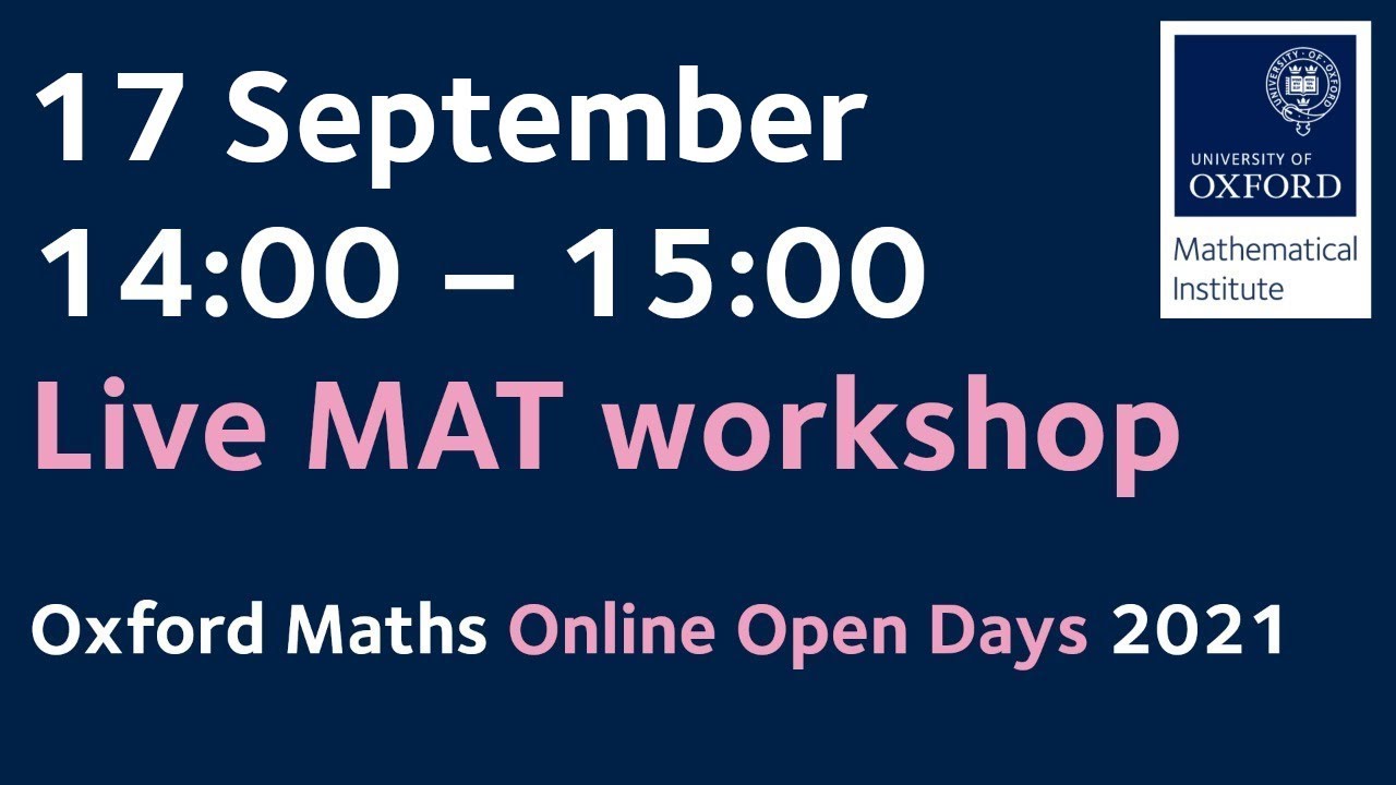MAT Oxford Virtual Open Days YouTube