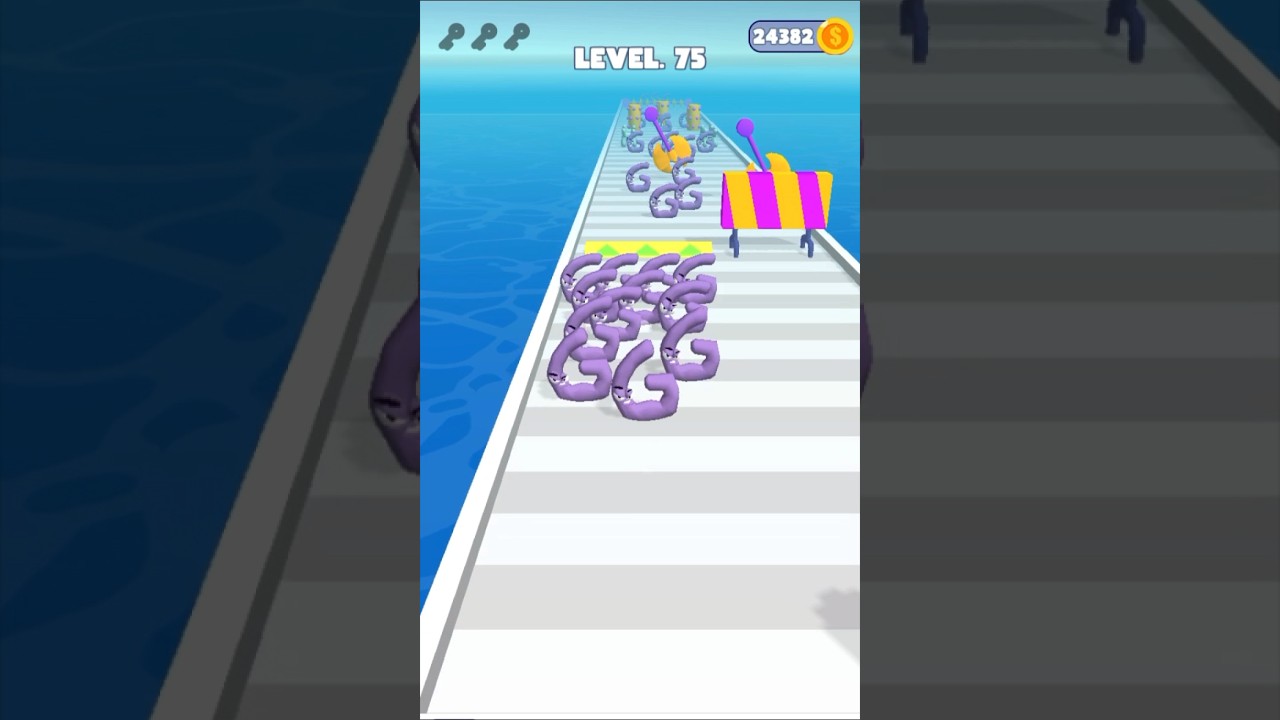 Alphabet run-mobile game. Level 75. Moments game. 
