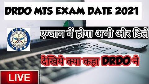DRDO MTS EXAM DATE DRDO MTS Tier 1 Exam |drdo mts exam date update | drdo mts | DRDO | MTS|