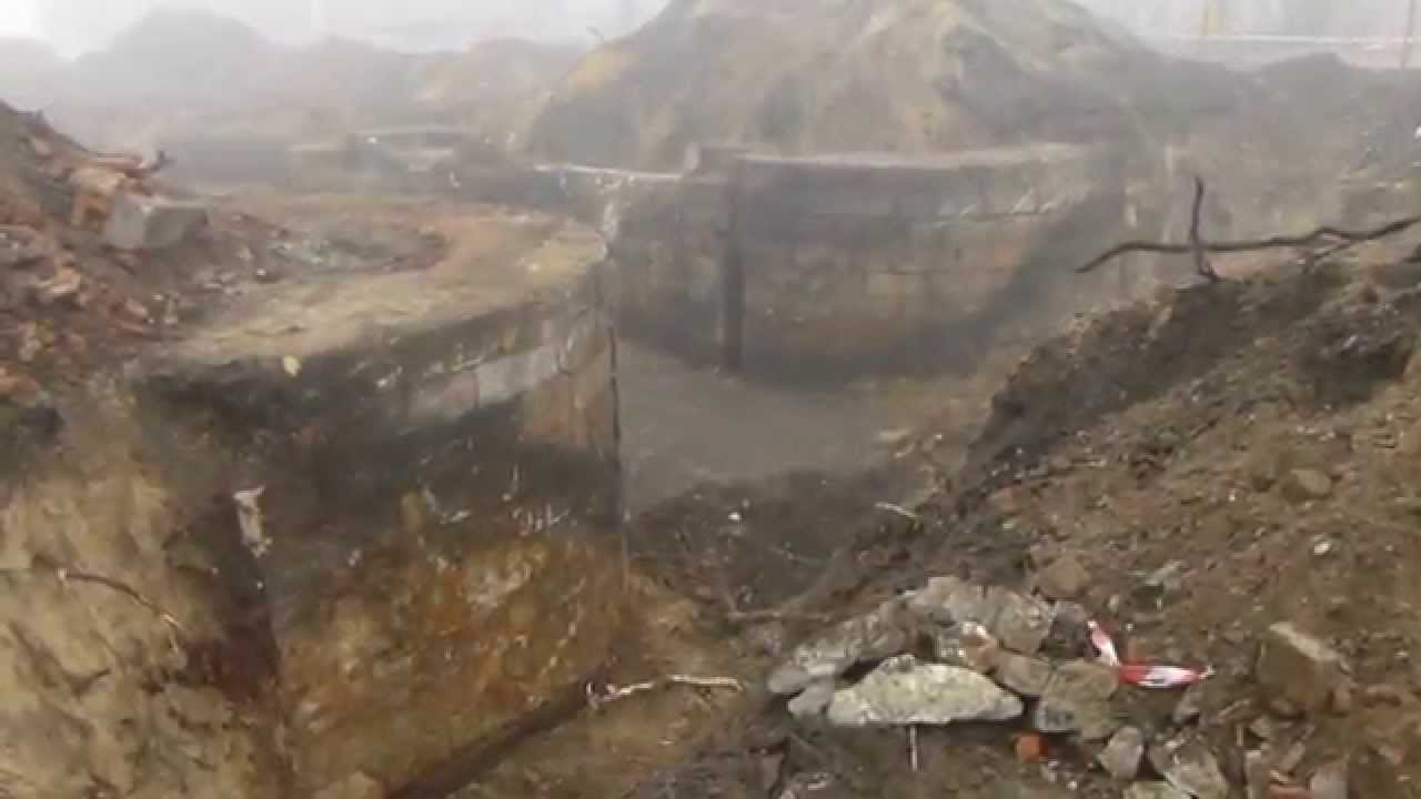 Odkopana śluza dawnego Kanału Kłodnickiego w Gliwicach 17.11.2013