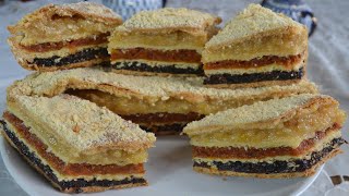 The famous three-layer TATAR PIE Extraordinarily DELICIOUS