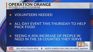 Eastern Illinois Foodbank calls on volunteers to wear orange, fight hunger