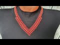 NECKLACE CORNER/DIY necklace/How to make a necklace/Necklace/Колье УГОЛОК из бисера/Из бисера