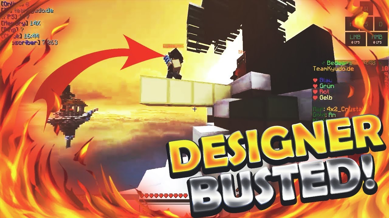 MEIN DESIGNER IST "BUSTED"| Bedwars auf Teamkyudo.de!