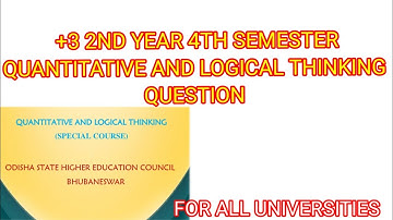 +3 4th semester sec 2 quantitative and logical thinking question, +3 2nd year sec2 question, sec2