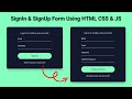 Sign in &amp; Sign up Page with awesome sliding animation using HTML, CSS &amp; JS | Web Designing Tutorial