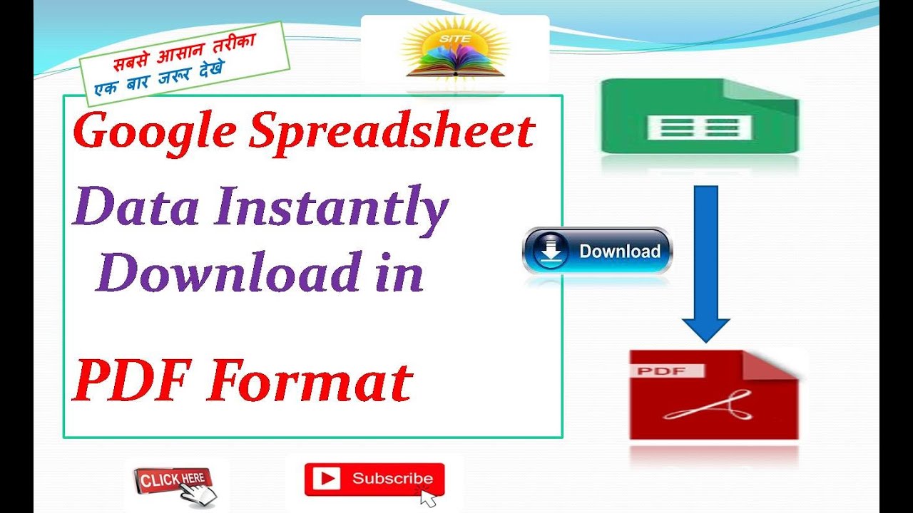 How to Google Sheet Data Instantly Download to PDF Format - YouTube