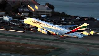 Emirates A380 Takeoff San Francisco A6-Eep