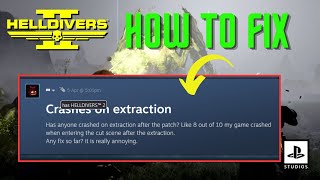 how to fix helldivers 2 crashing during extraction | crashing issue after latest patch #helldivers2