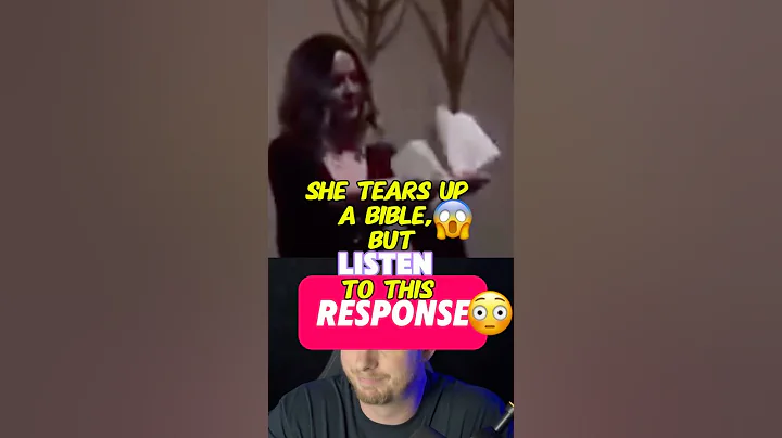 Satanist tears up Bible, but bishop responds👀😳#shorts #devil #christian #bible #Jesus #salvation