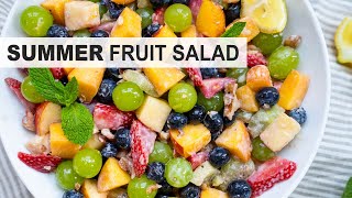 CREAMY YOGURT FRUIT SALAD | the perfect summer salad recipe and so easy!