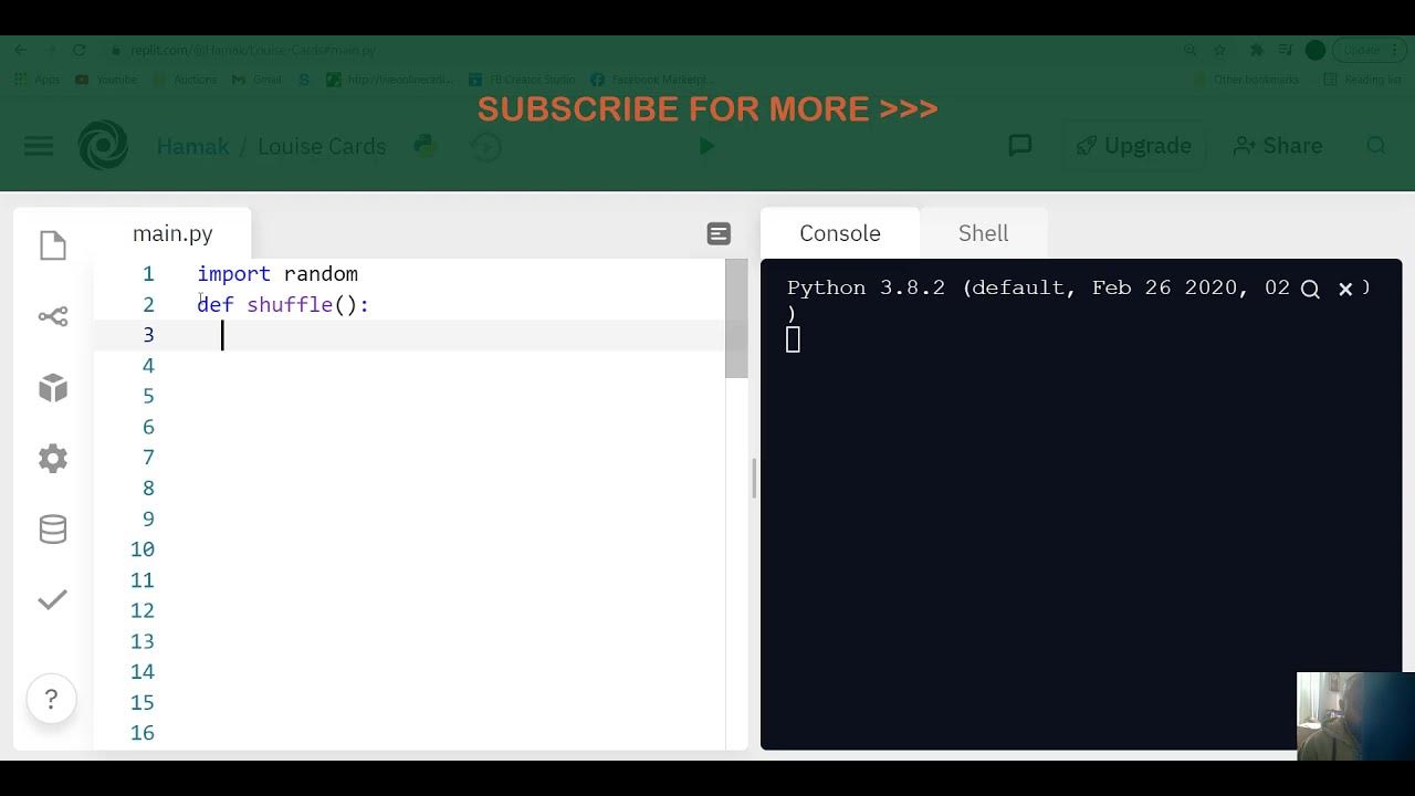 Python Programming Code to Shuffle Playing Cards - YouTube