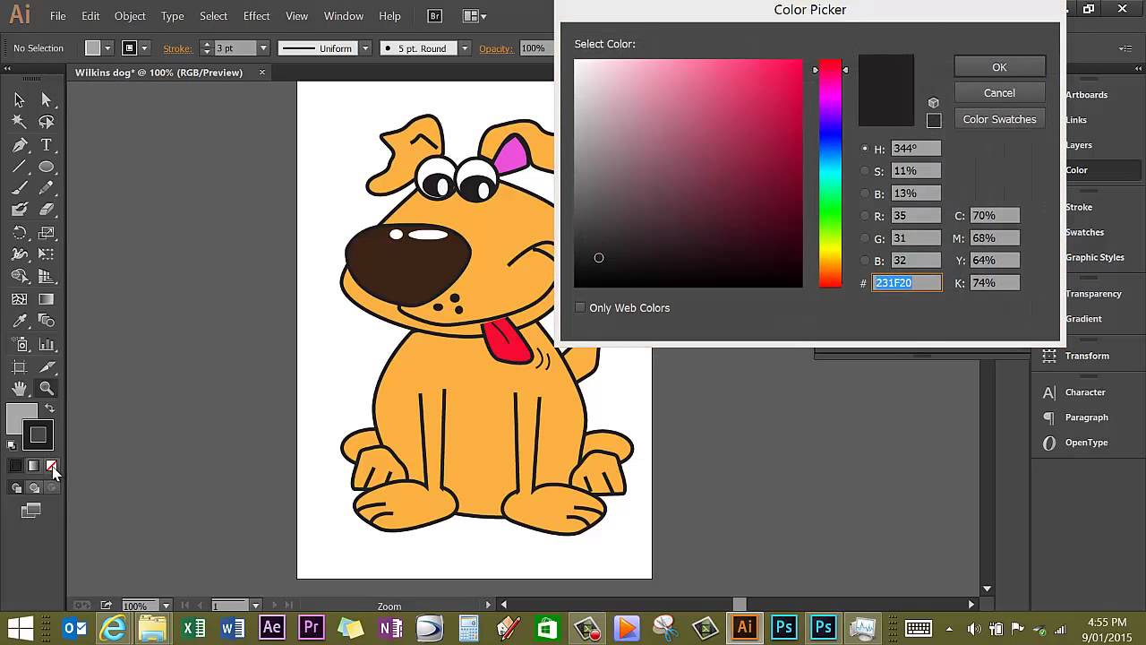 Illustrator tutorial 1 part 7 - YouTube