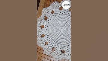 Macrame Round Tablecloth shorts | Big Coasters Macrame #macrame #shorts #viral #trending #video