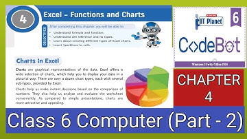 Excel - Functions and Charts Part 2 | Chapter 4 Class 6 Computer #codebot #aps