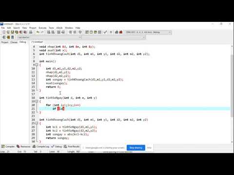 Video Tính khoảng cách giữa hai ngày tháng năm - youtube
