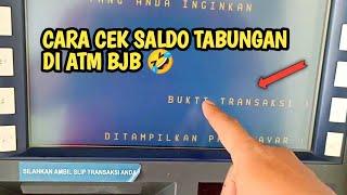 CARA CEK SALDO TABUNGAN BJB DI MESIN ATM