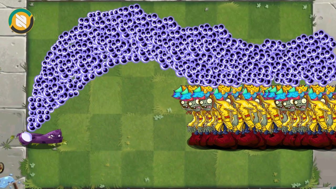 Pvz 2 Multiple Plants Vs 100 Raincoat Zombie !! Plants Vs Zombies 2