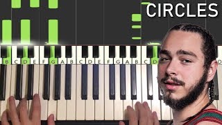 Post Malone - Circles (Piano Tutorial Lesson)