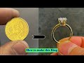 Making a Ring Out Of  Coin | 50 euro cent to Ring