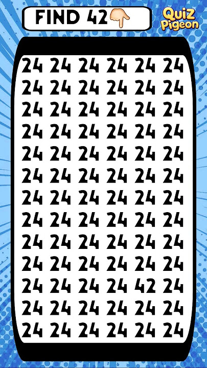 Find The Number 42 #quizgames #iqtest #numberpuzzle #quiztime