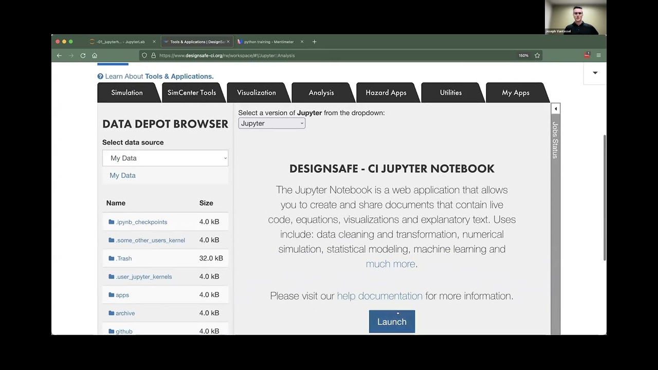 Using DesignSafe’s JupyterHub and Python for Natural Hazards Research | April 14, 2022