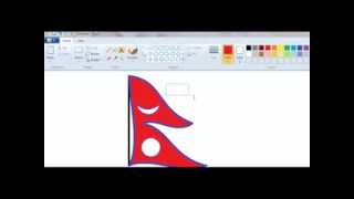 How to create flag of nepal from Mspaint? screenshot 4