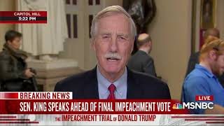 Senator King on MSNBC -- February 5, 2020