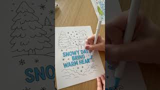 Snow Coloring Session Cozy Quote Mindfulness Session Color With Me Adult Coloring