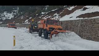 Fevzi̇paş Hasanbeyli̇ Yolunda Kar Mücadelesi̇ Greyder Opr.mehmet Unimorg Ali̇ Usta Ford Kamyn Hasan Usta