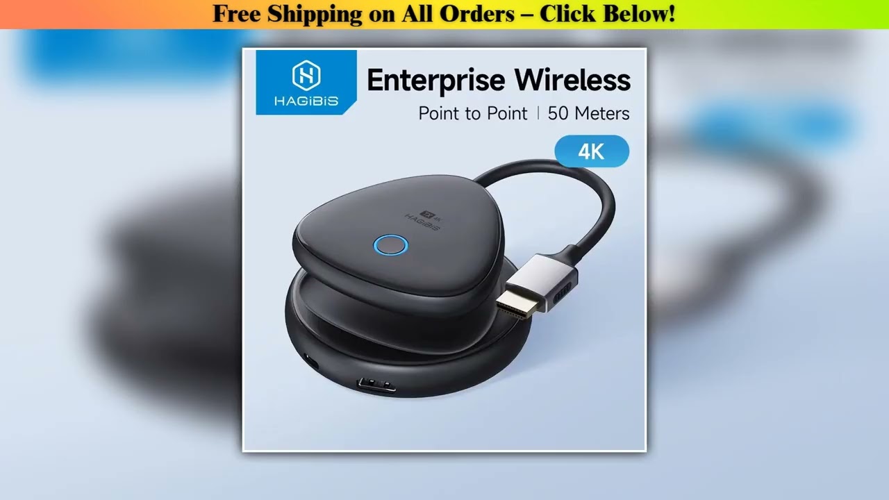 Hagibis 4K HDMI Wireless Transmitter and Receiver Kit HDMI Extender to Monitor Projector HDTV for