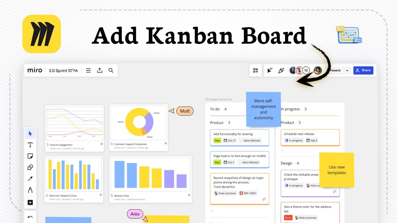 How to add a Kanban in Miro (Visual Management)