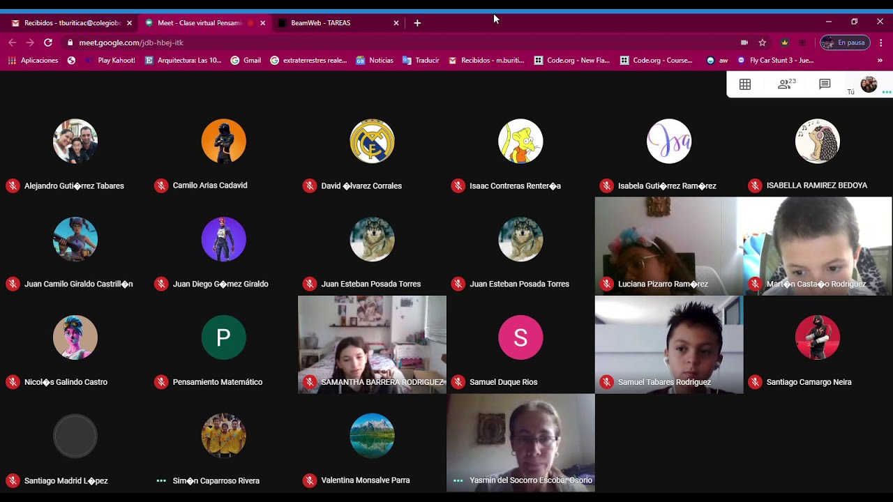 viviendo clases virtuales en época de pandemia - YouTube
