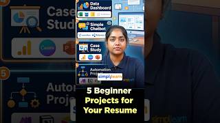 5 Beginner Projects for Your Resume | Build a Strong Portfolio |#Shorts |#Simplilearn