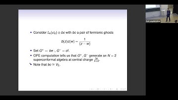 CFT, Thomas Creutzig, VOA lectures