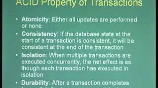 Lecture - 27 Introduction to Transaction Recovery