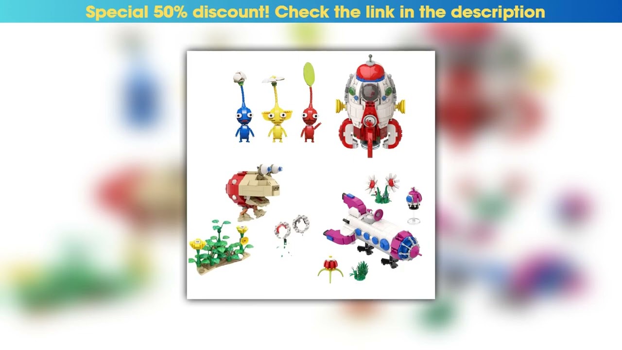 Best BuildMOC Pikmineds Spottys Bulborb S.S. Shepherd Building Block Kit Space Rocket Captain Olima